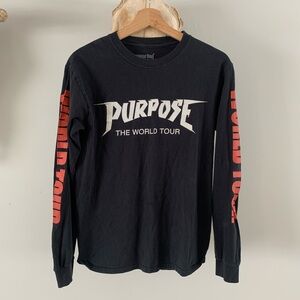 Justin Bieber Long Sleeve 'Purpose World Tour' Shirt